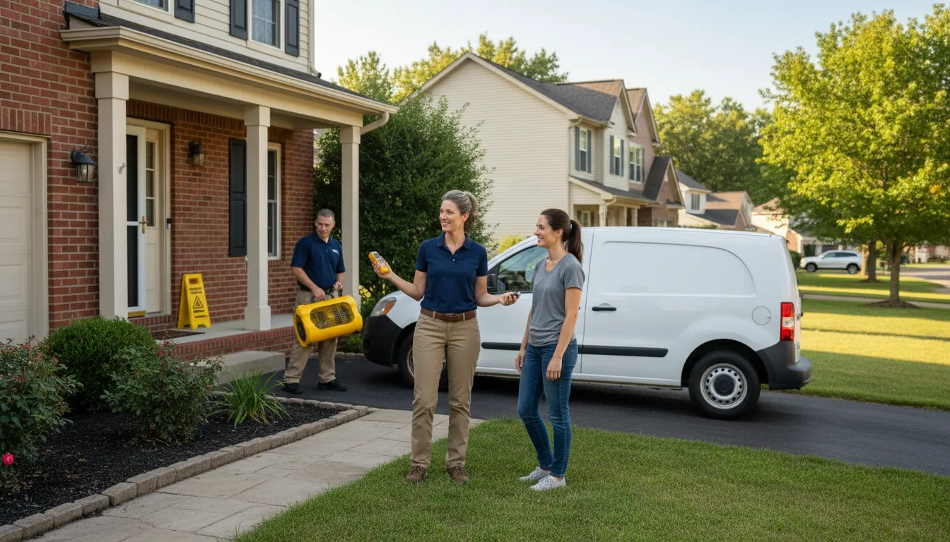 Residential water damage restoration in Troy Grove, IL
